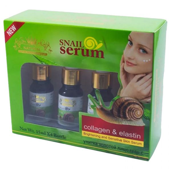 Омолаживающая улиточная сыворотка Natural, 4 x 15 мл