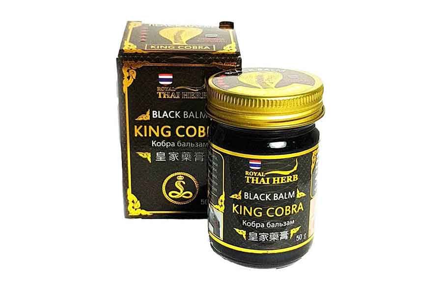 Королевский тайский травяной черный бальзам King Cobra 50 мл.