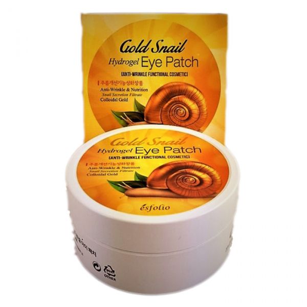 Золотые гидрогелевые патчи для глаз Esfolio, 60 шт