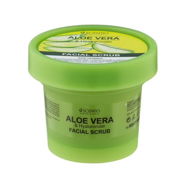 Скраб для Лица Алоэ Вера и Гиалуронат Scentio 100 мл
