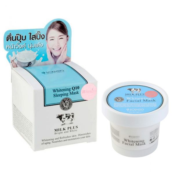 Отбеливающая Маска для Лица с Молоком и Коэнзимом Q10 Scentio 100 мл