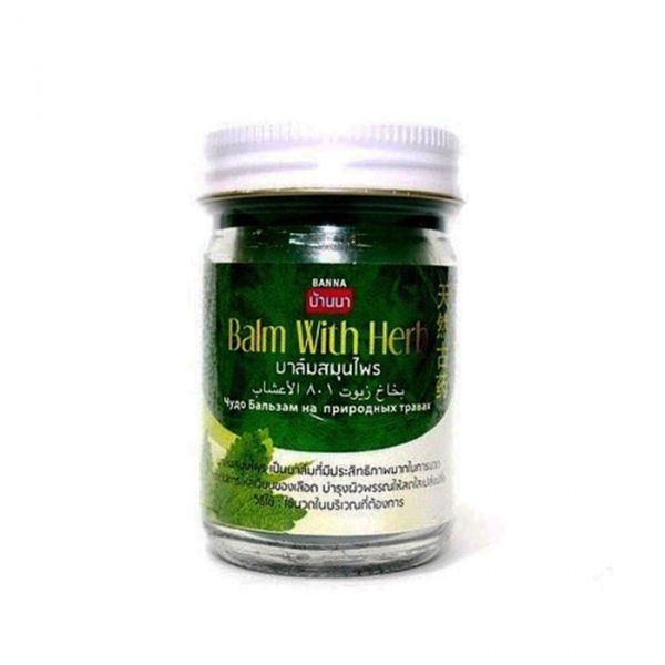 Тайский зеленый бальзам с травами Banna, 50 мл