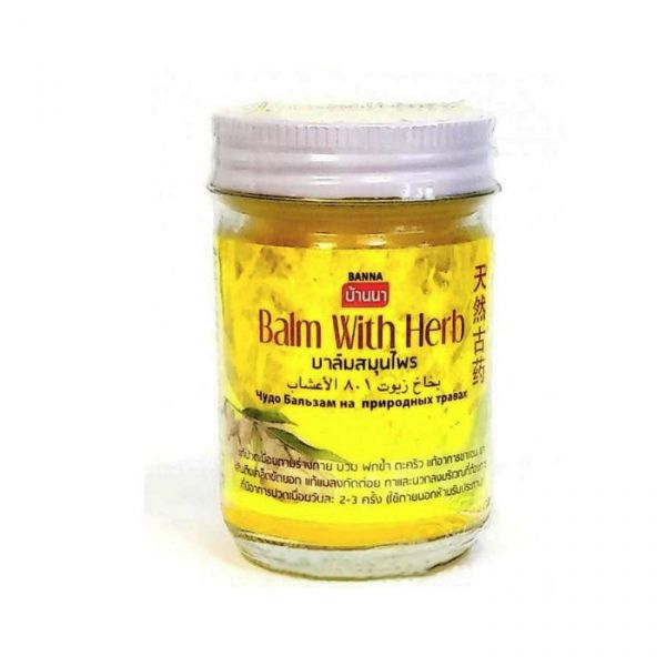 Тайский желтый бальзам с травами Banna, 50 мл