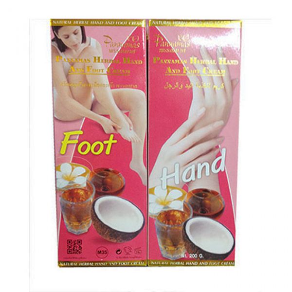Натуральный травяной крем для рук и ног с кокосом, 200 гр